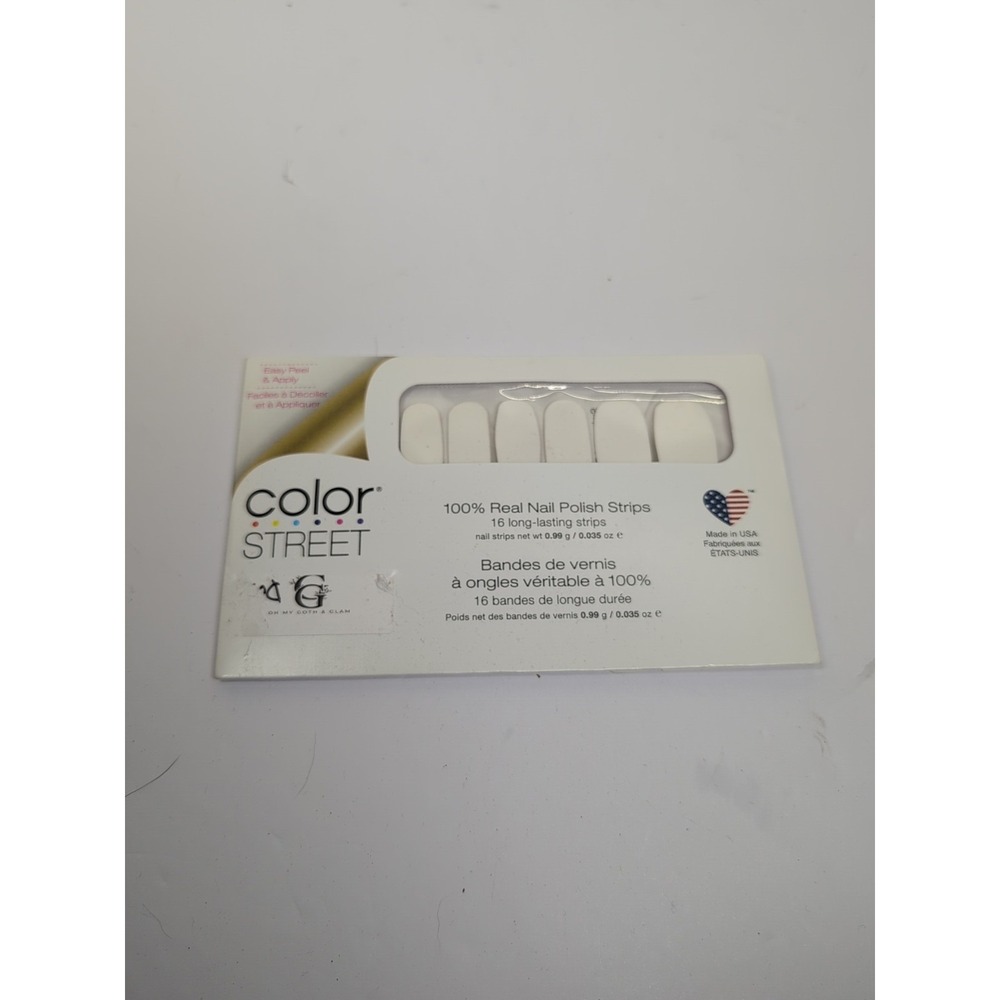 Color Street SWISS AND TELL Nail Polish strips White